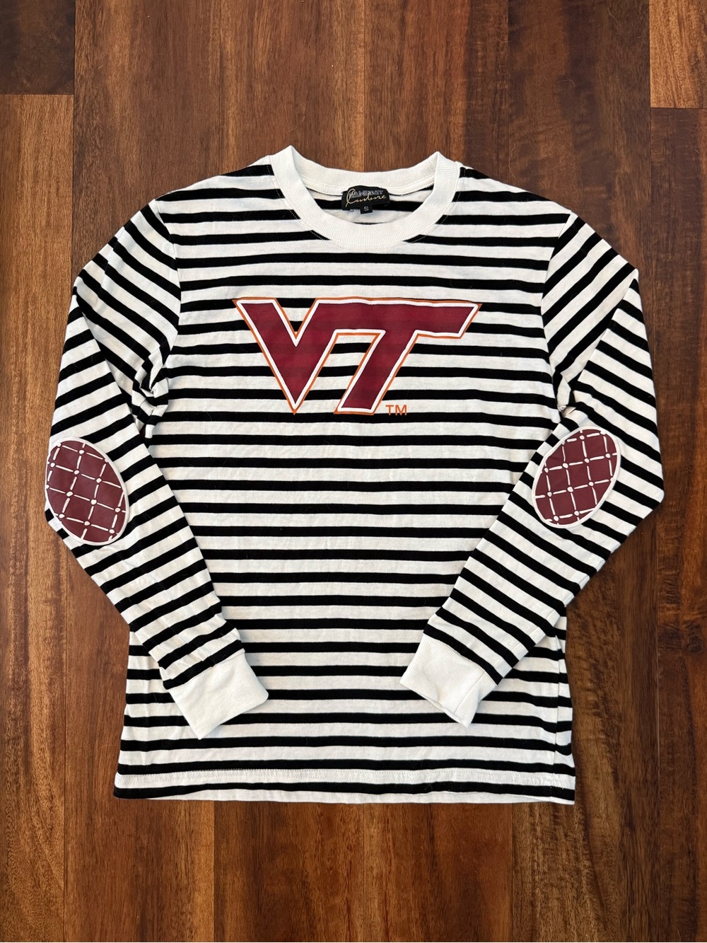Game Day Couture Virginia Tech Striped Shirt - Small